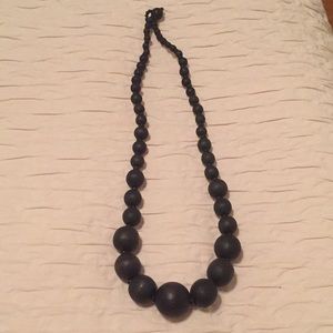 Dark wooden necklace
